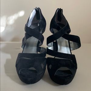 Guess black suede sandals